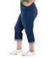Фото #3 товара Plus Size Mid-Rise Curvy Capri Jeans, Created for Macy's