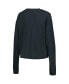 ფოტო #3 პროდუქტის Women's Black Prince Purple Rain Cropped Long Sleeve T-Shirt