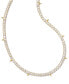 14k Gold-Plated Spike Cubic Zirconia 17" Adjustable Tennis Necklace