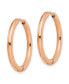 ფოტო #3 პროდუქტის Stainless Steel Polished Rose plated Hinged Hoop Earrings