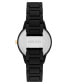 Фото #2 товара Women's Quartz Black Alloy Link Bracelet with Gold-Tone Alloy Watch, 35mm