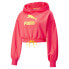 Фото #1 товара Puma Summer Squeeze Cropped Pullover Hoodie Womens Size L Casual Outerwear 5378