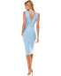 Фото #2 товара bebe 298139 Classic Bandage V-Neck Midi Dress Blue LG