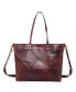 ფოტო #3 პროდუქტის Women's Genuine Leather Prism Tote Bag