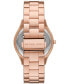 ფოტო #3 პროდუქტის Women's Slim Runway Three-Hand Rose Gold-Tone Stainless Steel Watch 42mm