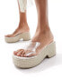 Фото #4 товара ASOS DESIGN Toy cross strap wedges in clear