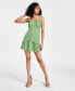 Фото #4 товара Women's Sweetheart-Neck Ruffled Snap-Front Dress, Created for Macy's