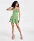 Фото #5 товара Women's Sweetheart-Neck Ruffled Snap-Front Dress, Created for Macy's