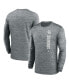 ფოტო #1 პროდუქტის Men's Heather Gray Oklahoma Sooners 2024 Sideline Velocity Performance Long Sleeve T-Shirt