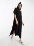 Фото #7 товара ASOS DESIGN high neck oversized column midi dress in black