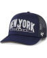 Фото #1 товара Men's Navy New York Yankees Backhaul Foam Trucker Snapback Hat