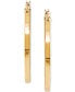 ფოტო #4 პროდუქტის Polished Squared Tube Small Hoop Earrings in 18k Gold-Plated Sterling Silver, 7/8", Created for Macy's