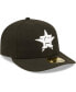 ფოტო #4 პროდუქტის Men's Houston Astros Black, White Low Profile 59FIFTY Fitted Hat