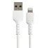 Фото #9 товара StarTech.com 6" (15cm) Durable White USB-A to Lightning Cable - Heavy Duty Rugged Aramid Fiber USB Type A to Lightning Charger/Sync Power Cord - Apple MFi Certified iPad/iPhone 12 - White - USB A - Lightning - 0.15 m - Male - Male