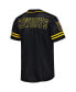 Men's Black Wyoming Cowboys Free Spirited Mesh Button-Up Baseball Jersey