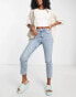 Женские джинсы Topshop Straight Jeans mit ausgeblichener, grauer Waschung Белый, W34 L32 - фото #4