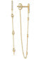 ფოტო #1 პროდუქტის Diamond Bezel Chain Drop Earrings (1/4 ct. t.w.) in 14k Gold