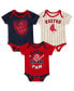 Unisex Infant Navy and Red and Cream Boston Red Sox Future 1 3-Pack Bodysuit Set