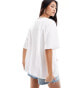 JJXX oversized t-shirt with howdy cowgirl chest print in white