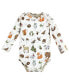 Фото #7 товара Baby Girls Organic Cotton Long-Sleeve Bodysuits Woodland Alphabet 5-Pack