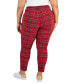 ფოტო #2 პროდუქტის Plus Size Millennium Plaid Skinny Ankle Pants