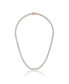 ფოტო #1 პროდუქტის Sterling Silver Cubic Zirconia 3MM Tennis Necklace