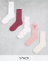 Фото #1 товара Daisy Street rib pointelle sock multipack with bow details