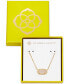 14k Gold-Plated Mother-of-Pearl Pendant Necklace, 15" + 2" extender
