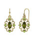 Серьги 2028 Olivine Green Crystal - фото #1