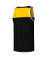 Men's Black and Gold Pittsburgh Steelers Heritage Colorblock Tank Top