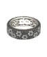 ფოტო #3 პროდუქტის Suzy Levian Sterling Silver Cubic Zirconia White & Black Pave Flower Eternity Band Ring