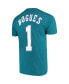Фото #4 товара Men's Muggsy Bogues Teal Charlotte Hornets Hardwood Classics Name and Number Player T-shirt