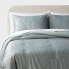 Фото #1 товара 3pc Full/Queen Luxe Jacquard Comforter and Sham Set Light Teal Green - Threshold