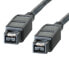 Фото #5 товара ROLINE IEEE1394b FireWire Cable - 9/9-pin - 800Mbit/s - Type A-A 1.8 m - FireWire 800 (IEEE 1394b) - 9-p - 9-p - Black - Male/Male - 800 Mbit/s