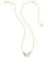 Фото #2 товара Kendra Scott 14k Gold-Plated Mixed Crystal Butterfly Adjustable Pendant Necklace, 16" + 3" extender