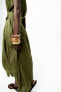 Фото #1 товара Платье из жатой ткани с поясом — zw collection ZARA