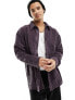 Reclaimed Vintage long sleeve cord shirt in plum