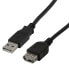 Фото #1 товара MCL Samar MCL USB 2.0 Type A m/f - 3m - 3 m - USB A - USB A - USB 2.0 - Male/Female - Black