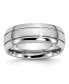 ფოტო #1 პროდუქტის Cobalt Polished and Satin Grooved Wedding Band Ring