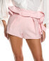 Фото #1 товара Valentino Ruffle Peplum Wool & Silk-Blend Short Women's Pink 10