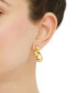 Фото #2 товара Polished Teardrop Trio Cluster Drop Earrings in 14k Gold, 1-1/6"