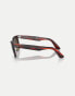 Фото #2 товара Ray-Ban original wayfarer acetate square sunglasses in red with brown lens in striped red