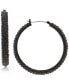 ფოტო #1 პროდუქტის Micro-Pavé 1 2/3" Hoop Earrings