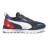 Фото #1 товара Puma Bmw Mms Rider Fv Lace Up Mens Black Sneakers Casual Shoes 30777901