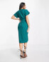 Фото #4 товара Closet London Tall kimono wrap dress in emerald