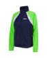 Women's College Navy and Neon Green Seattle Seahawks Confetti Raglan Full-Zip Track Jacket