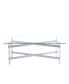 Фото #1 товара Silver Stainless Steel Coffee Table With Acrylic Frame And Clear Glass Top