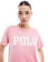 Фото #1 товара Polo Ralph Lauren t-shirt with chest logo in pink