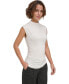 Фото #4 товара Petite Ruched High-Neck Sleeveless Top