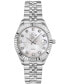 ფოტო #1 პროდუქტის GV2 Women's Naples Silver-Tone Stainless Steel Swiss Quartz Bracelet Watch 34 mm